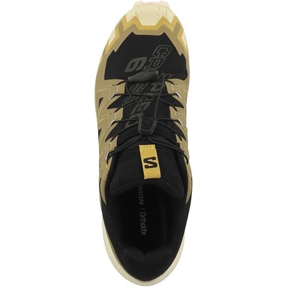 NWT Salomon Men Speedcross 6,  Black/Cress Green/Transparent Yellow-Size 9 - Picture 4 of 5